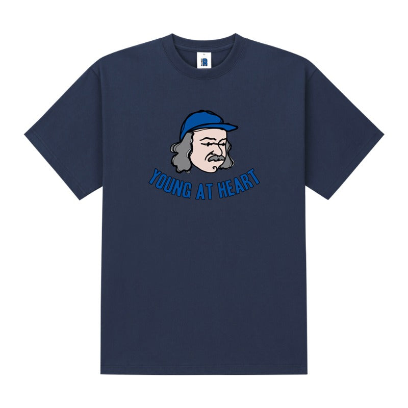 RADINEO (ラディネオ)　Young at heart, navy short-sleeved T-shirt