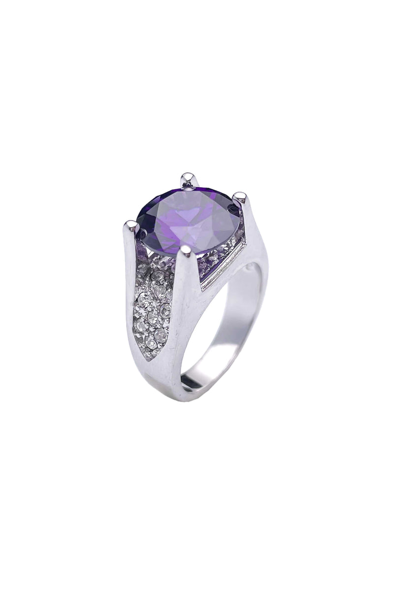 BLACKPURPLE (ブラックパープル) [blacklabel] Big Wedding Cubic Ring.
