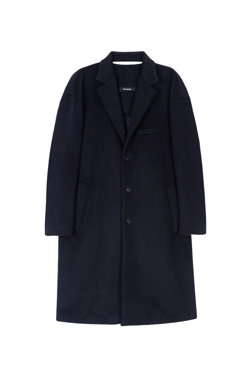 GRAFFITIONMIND(グラフィティオンマインド)          CASHMERE WOOL COAT WITH SILK SCARF COAT