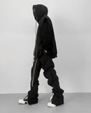 トレンディウビ(Trendywoobi) Tr layered long-sleeved hoodie black