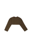 ReinSein（レインセイン）Brown Cutting cropped sweatshirt