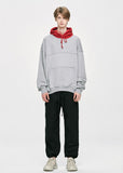 ディープリーク(DPRIQUE) CONTRAST HOODIE - RED/GREY