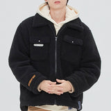 ロマンティッククラウン(ROMANTIC CROWN) HUNTER BIG COLLAR FLEECE JACKET_BLACK