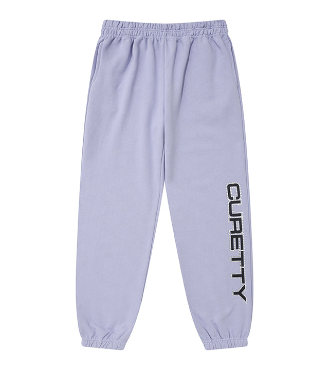 curetty (キュリティー)  C BIG LOGO RHINESTONE SWEATPANTS_SKY BLUE