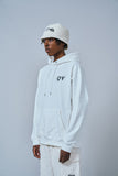 オーワイ(OY) PAINT LOGO HOODIE-WHITE