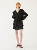 TMO BY 13MONTH（ティーエムオーバイサーティンマンス）RUFFLED MINI SKIRT (BLACK)