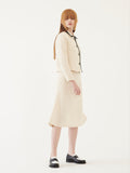 TMO BY 13MONTH（ティーエムオーバイサーティンマンス）TWEED MIDI SKIRT (IVORY)