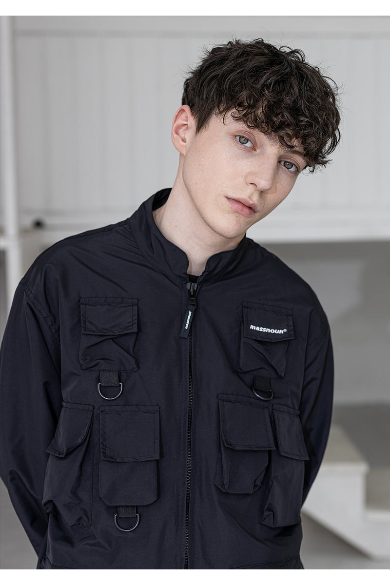 メスノウン(MASSNOUN) SL LOGO MULTI POCKET JACKET MSZJK001-BK