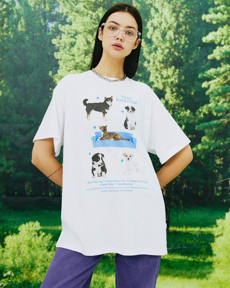 NCOVER（エンカバー）DOG FRIENDS TSHIRT-WHITE
