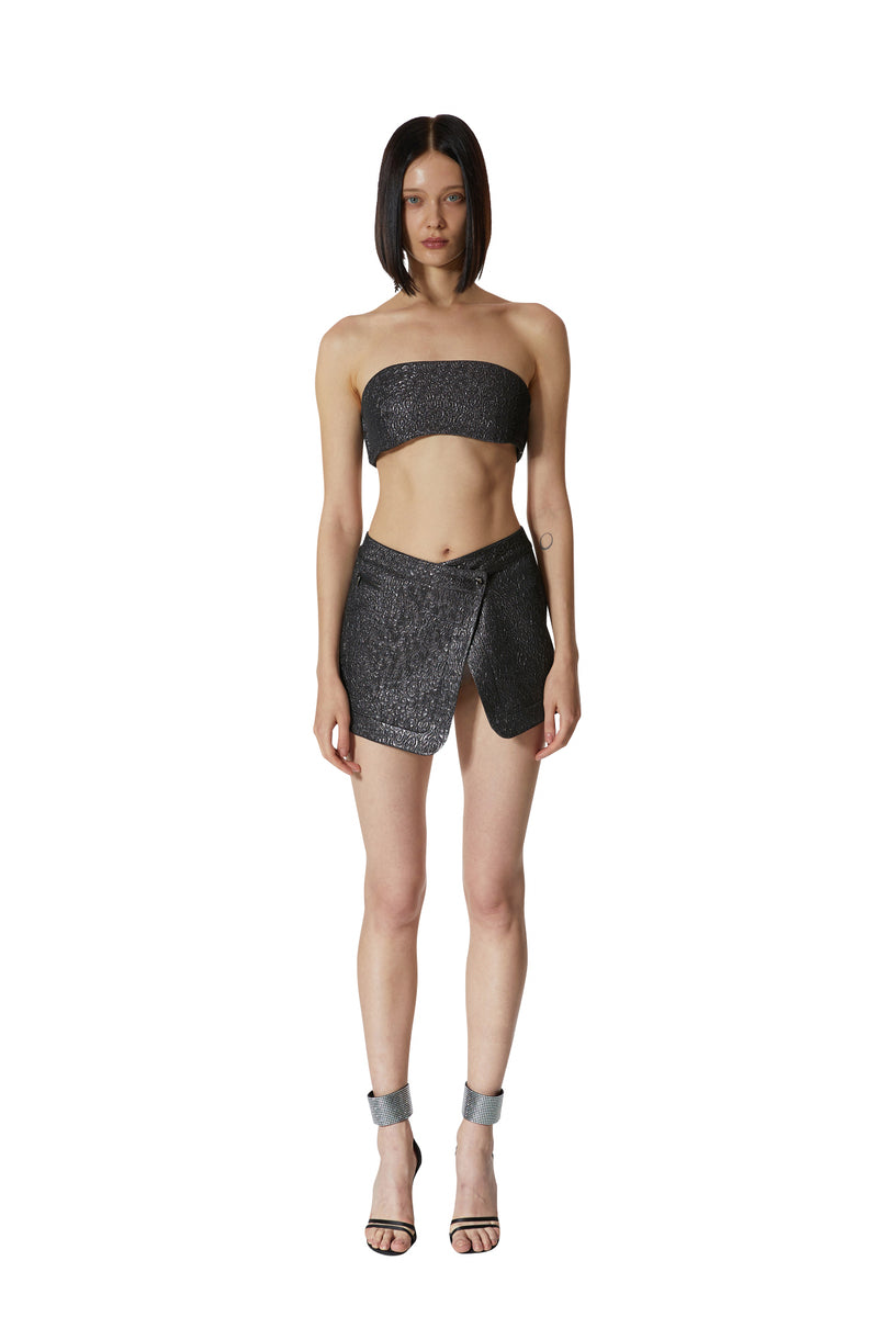 レイブレス(LABELESS)    SILVER QUILTED BRA TOP