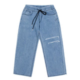 ブラックブロンド(BLACKBLOND) BBD Basic Drawstring Overfit Denim Pants (Blue)
