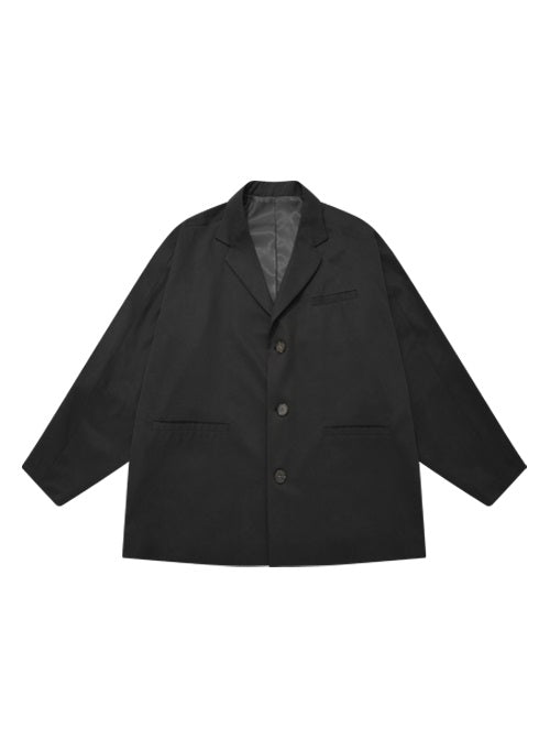 アジョバイアジョ(AJOBYAJO) Plain Batwing Oversized Blazer [Black]