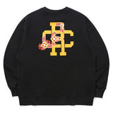 ロマンティッククラウン(ROMANTIC CROWN)  RED FLOWER DANCHEONG SWEAT SHIRT_BLACK