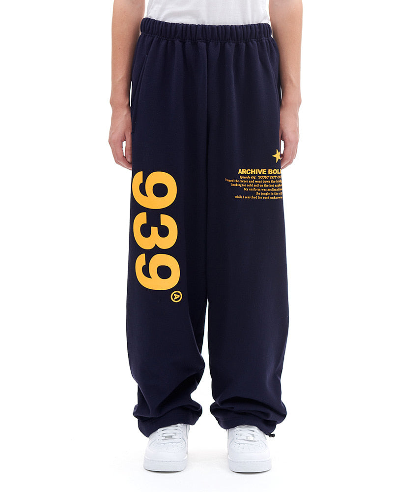 ARCHIVE BOLD (アーカイブボールド) 939 LOGO SWEAT PANTS (NAVY