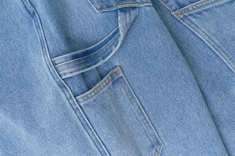 Q CUMBERS (キューカンバース) WIDE PAINTER DENIM PANTS / Bleached