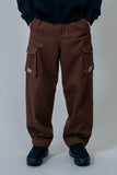 オーワイ(OY) TWIST CARGO PANTS-BROWN