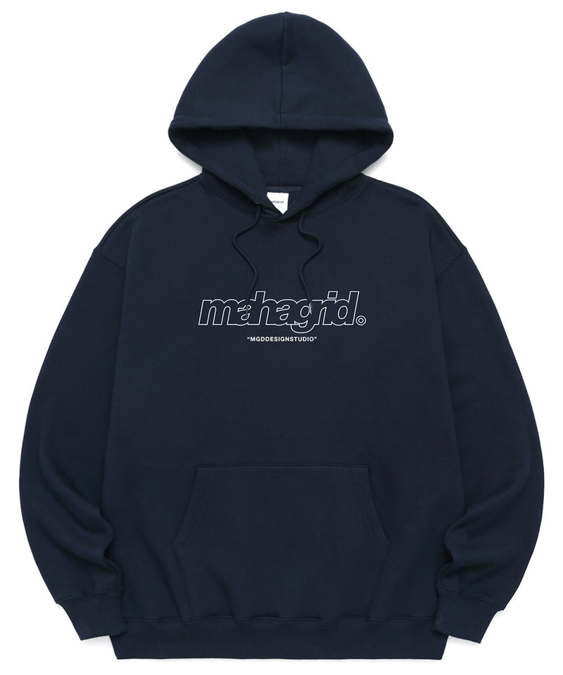 mahagrid (マハグリッド) THIRD LOGO HOODIE [NAVY]