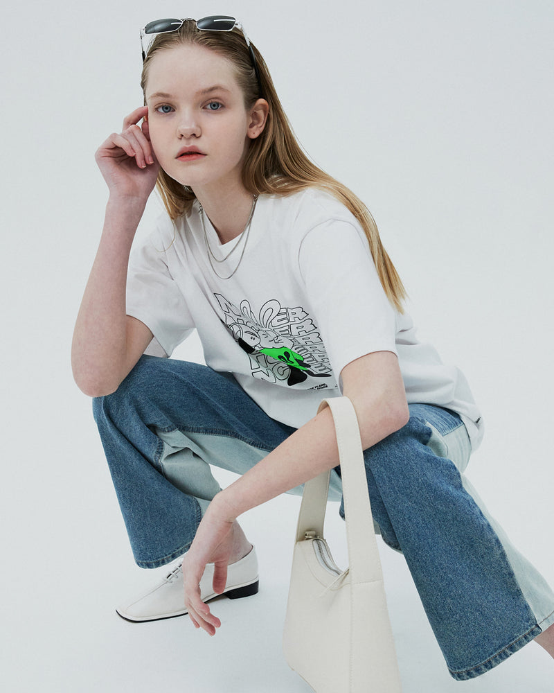 NCOVER（エンカバー）ZET BACKGROUND TSHIRT-WHITE