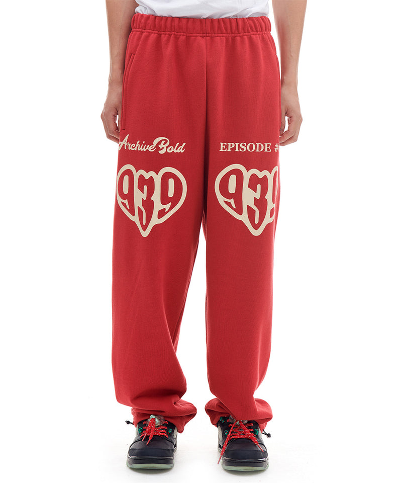 ARCHIVE BOLD (アーカイブボールド)　939 TYPE H SWEAT PANTS (RED)