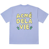 アクメドラビ(acme' de la vie)  DISH COW SHORT SLEEVE T-SHIRT LIGHT PURPLE