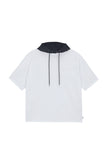 オーワイ(OY)  NYLON LOGO HOODIE T-WHITE