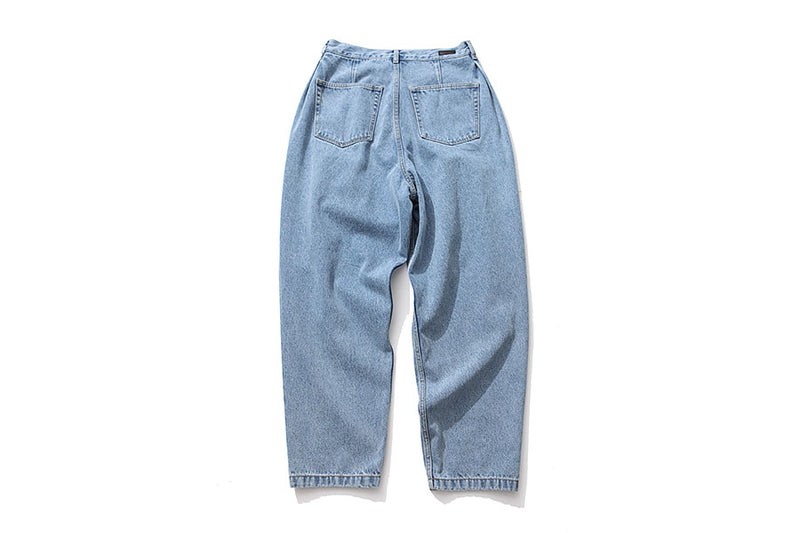 Q CUMBERS (キューカンバース)　3 PLEATS DENIM PANTS / Blue