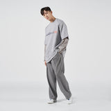アクメドラビ(acme' de la vie) ADLV LOGO EMBROIDERY WIDE PANTS GREY
