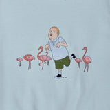アクメドラビ(acme' de la vie)   FLAMINGO BOBBY HILL - LIGHT BLUE SWEATSHIRT