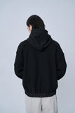 オーワイ(OY) REVERSE BLEND LOGO HOODIE-BLACK