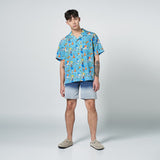 アクメドラビ(acme' de la vie)  ANGEL CHARACTER PATTERN SHIRTS BLUE