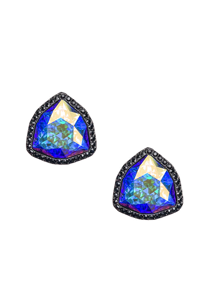 BLACKPURPLE (ブラックパープル) [BLACKLABEL] Lola Crystal Earing_PURPLE(BLACK)