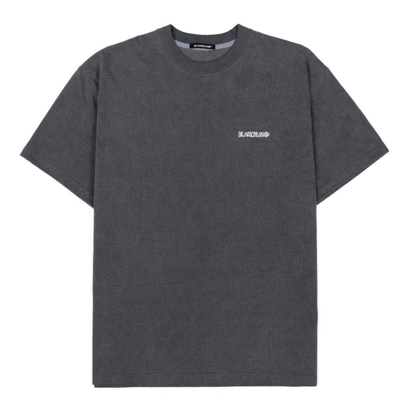 ブラックブロンド(BLACKBLOND) BBD Border Graffiti Logo Pigment T-Shirt (Charcoal)