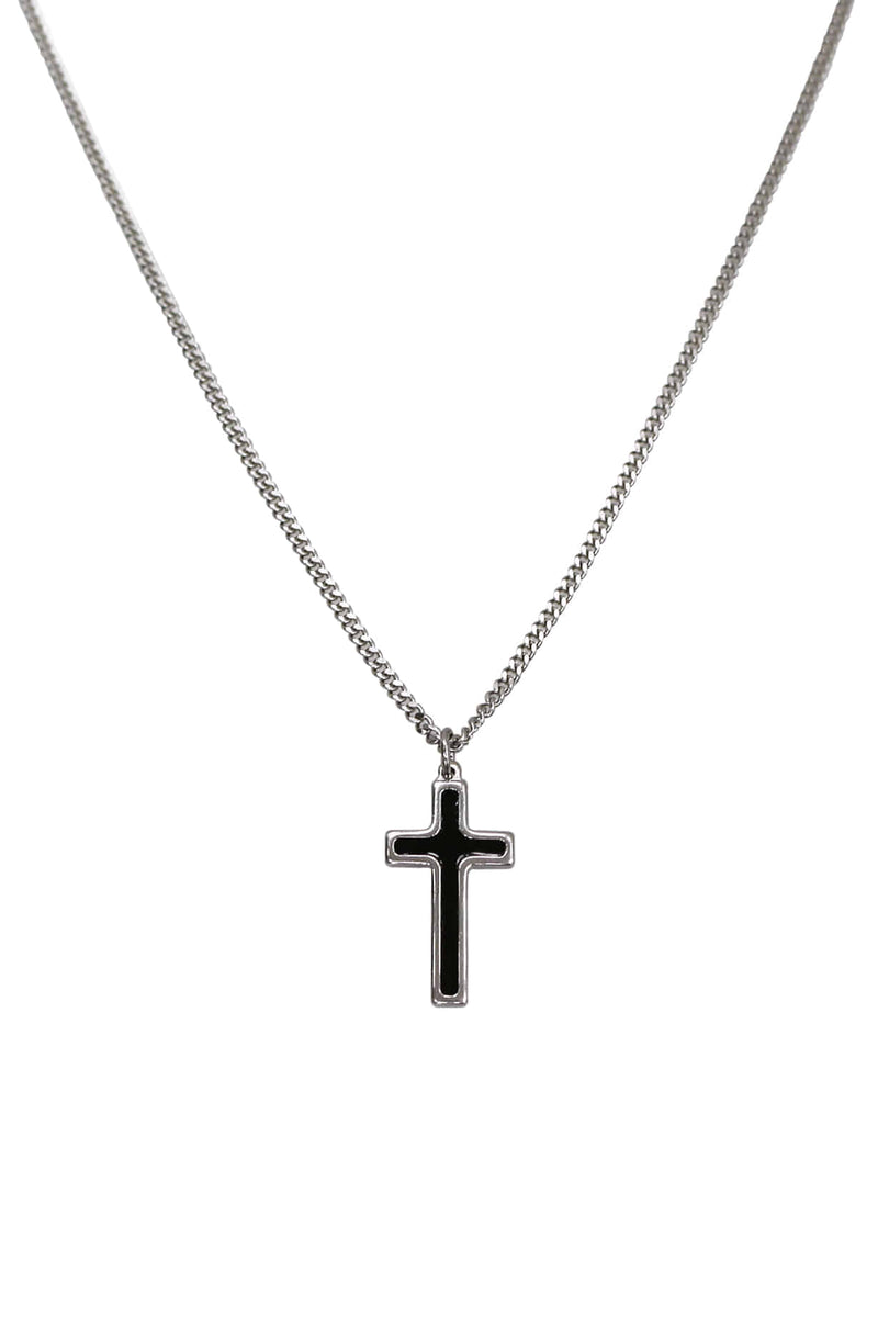 BLACKPURPLE (ブラックパープル) Chan Black Cross Necklace
