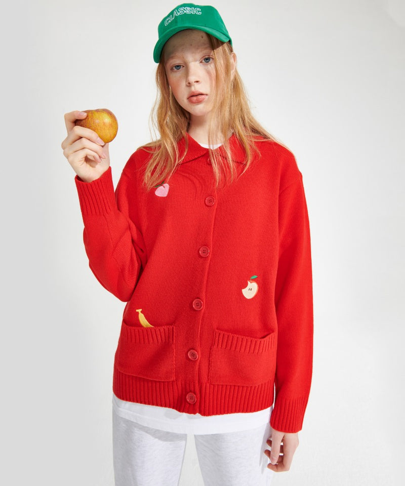 ワンダービジター(WONDER VISITOR)  Stella Cardigan [Red]
