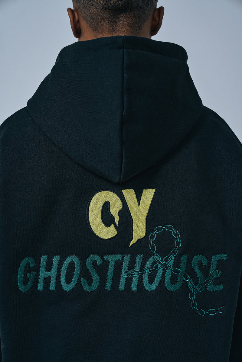 オーワイ(OY) GOTH LOGO HOODIE-BLACK