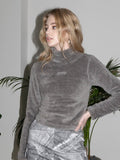 BABLETWO  (ビーエーブルトゥー)  Boa Fur Turtleneck Top [gray]