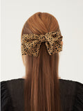 TMO BY 13MONTH（ティーエムオーバイサーティンマンス）LEOPARD RIBBON HAIR PIN (BROWN)