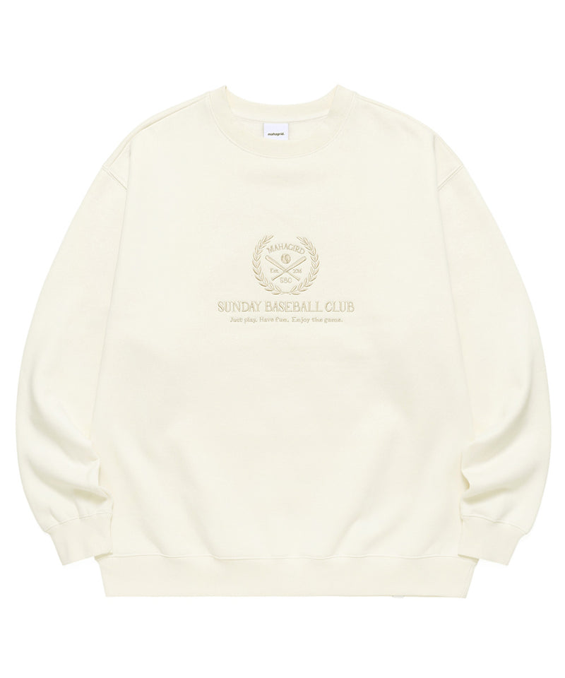mahagrid (マハグリッド) SBC EMBLEM SWEATSHIRT [CREAM]