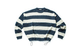Q CUMBERS (キューカンバース)　MOHAIR BORDER PULLOVER SWEATER/ Navy