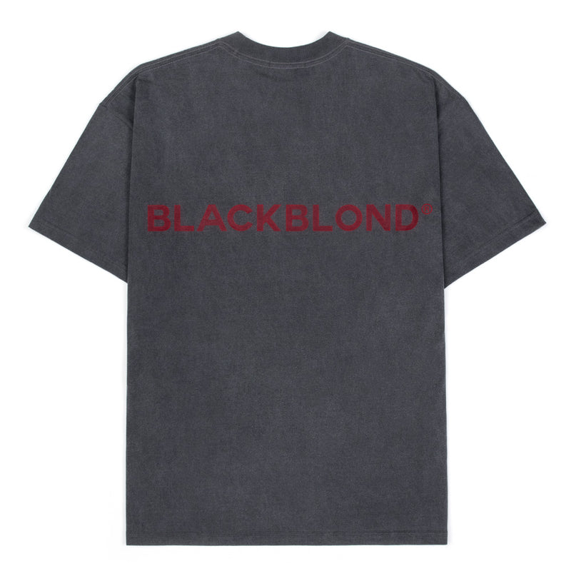 ブラックブロンド(BLACKBLOND) BBD Classic Smile Logo Pigment T-Shirt (Charcoal)