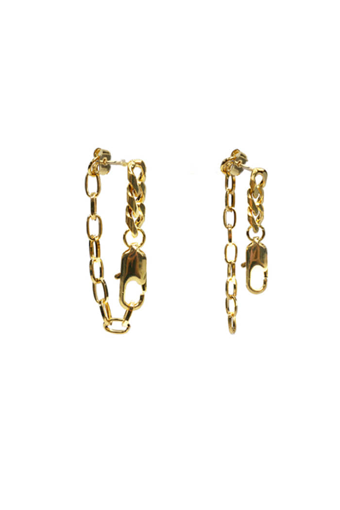 BLACKPURPLE (ブラックパープル) latching chaindrop earring_gold