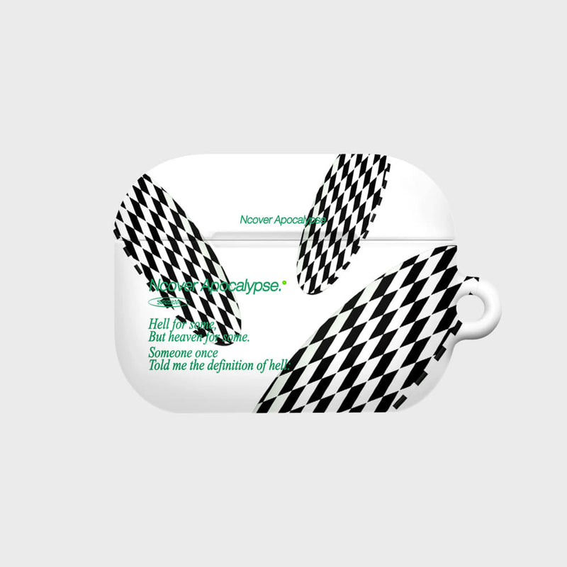NCOVER（エンカバー）THREE CHECKER TEXT-WHITE(AirPods PRO HARD)
