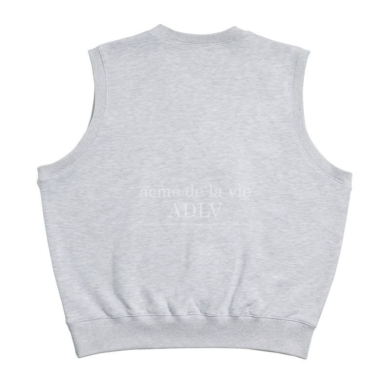 アクメドラビ(acme' de la vie)  ARCH LOGO EMBROIDERY VEST MELANGE