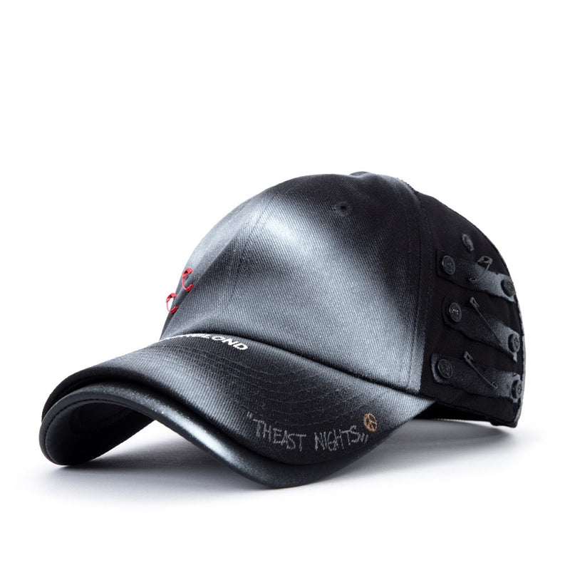 ブラックブロンド(BLACKBLOND) BBD Theast Sprayed Custom Double Visor Cap (Black)