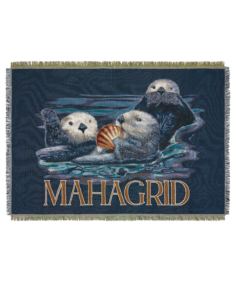mahagrid (マハグリッド) SEA OTTER FAMILY BLANKET [NAVY]