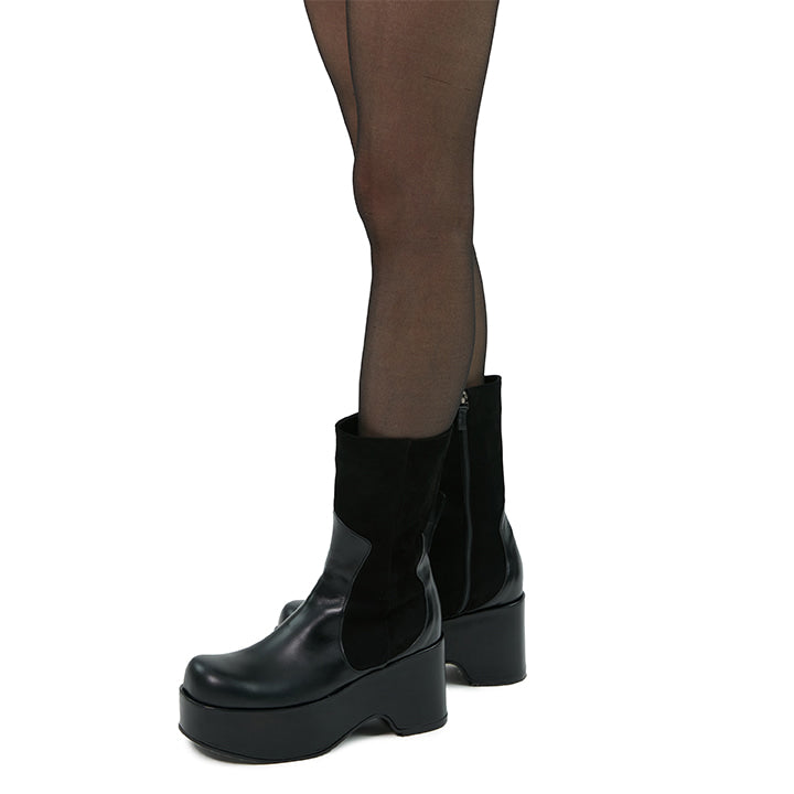 curetty (キュリティー)  C ROUND TOE SHORT BOOTS_BLACK