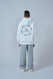 オーワイ(OY) ROUND LOGO HOODIE-WHITE