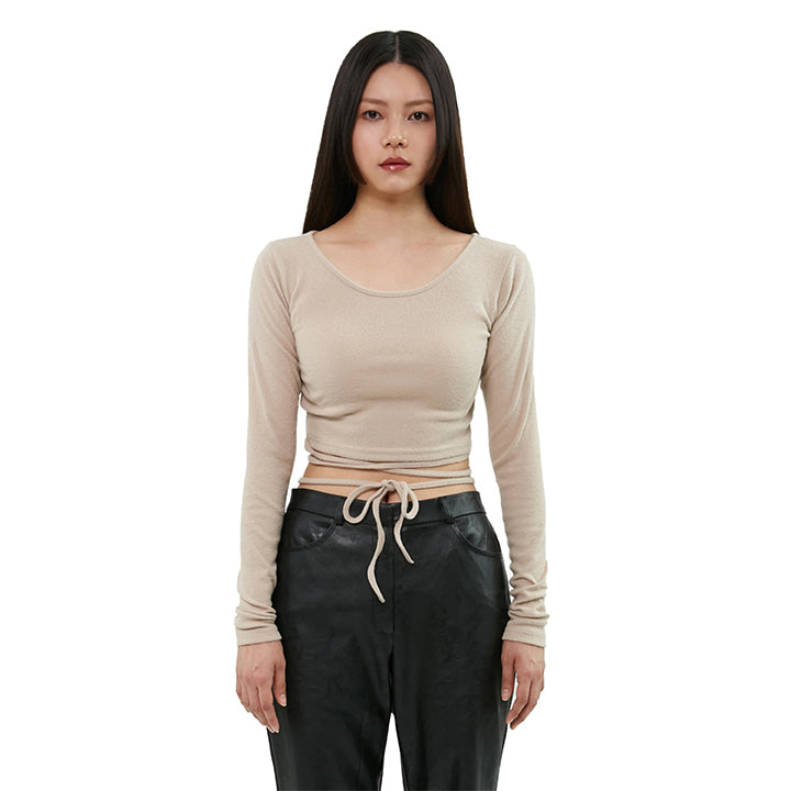 curetty (キュリティー)  C STRING POINT CROP TOP_BEIGE