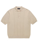 mahagrid (マハグリッド) CABLE KNIT POLO [BEIGE]
