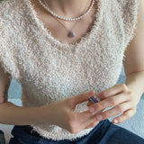 Nff(エヌエフエフ) 	 heart shape silver necklace